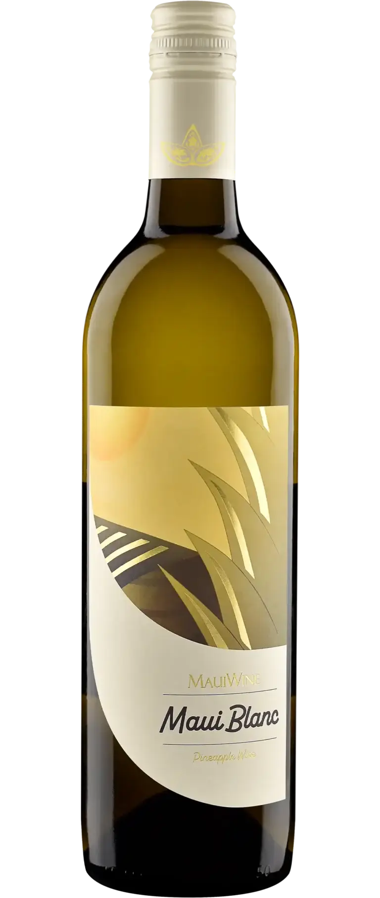 Bottle of Maui Blanc pineapple wine