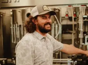 Micah Mossman, MauiWine winemaker, in the winery