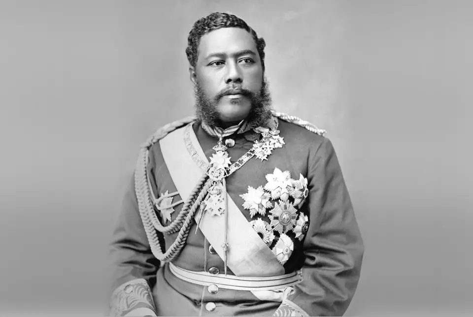 Portrait of King David Kalākaua in uniform